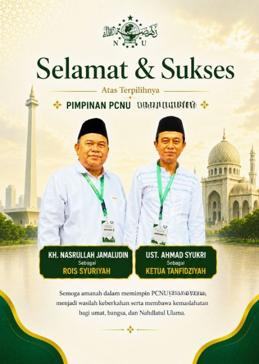 PCNU  Pengurus Cabang Kabupaten Bireuen Rois Syuriyah KH Nasrullah Jamaludin dan Ketua Tanfidziyah Ust Ahmad Syukri